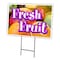 Signmission Fresh Fruit Yard Sign & Stake outdoor plastic coroplast window, C-1824 Fresh Fruit C-1824 Fresh Fruit - alternate 1